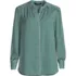Women's Banded Collar Button Front Shirt, Front