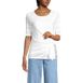 Women's Lightweight Jersey Eyelet Side Tie Top, Front