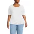 Women's Plus Size Lightweight Jersey Eyelet Side Tie Top, Front