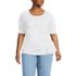 Women's Plus Size Lightweight Jersey Eyelet Side Tie Top, Front