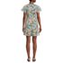Women's Flutter Sleeve Linen Romper, Back