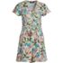 Women's Flutter Sleeve Linen Romper, Front