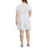 Women's Plus Size Flutter Sleeve Linen Romper, Back