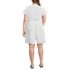 Women's Plus Size Flutter Sleeve Linen Romper, Back