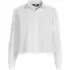 Women's Cotton Cropped Long Sleeve Shirt, Front