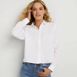 Women's Cotton Cropped Long Sleeve Shirt, Front