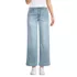 Women's Mid Rise Denim Wide Leg Ankle Jeans, Front