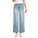 Women's Mid Rise Denim Wide Leg Ankle Jeans
