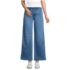 Women's Petite Mid Rise Denim Wide Leg Ankle Jeans, Front