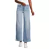 Women's Mid Rise Denim Wide Leg Ankle Jeans, Front
