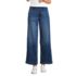 Women's Petite Mid Rise Denim Wide Leg Ankle Jeans, Front