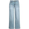 Women's Mid Rise Denim Wide Leg Ankle Jeans