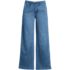 Women's Petite Mid Rise Denim Wide Leg Ankle Jeans, Front