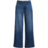 Women's Plus Size Mid Rise Denim Wide Leg Ankle Jeans, Front