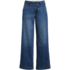 Women's Petite Mid Rise Denim Wide Leg Ankle Jeans, Front