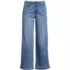 Women's Mid Rise Denim Wide Leg Ankle Jeans, Front