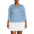 Women's Plus Size 3/4 Sleeve Active Polo Shirt, Front