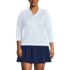 Women's Plus Size 3/4 Sleeve Active Polo Shirt, Front
