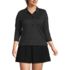 Women's Plus Size 3/4 Sleeve Active Polo Shirt, Front