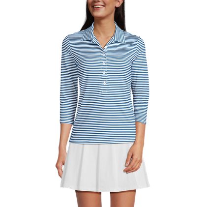 Women's 3/4 Sleeve Active Polo Shirt - image 4