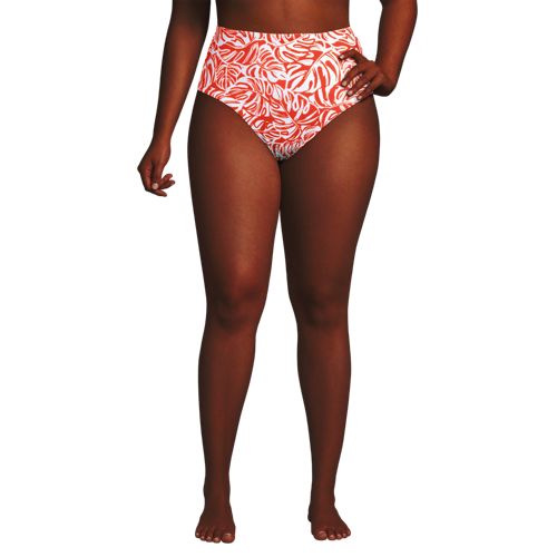  Lands' End High Waist Bikinihose, Leichtes Shaping, Damen, Größe:48 Plus, Orange, Elasthan/nylon-mischung, By Lands' End 