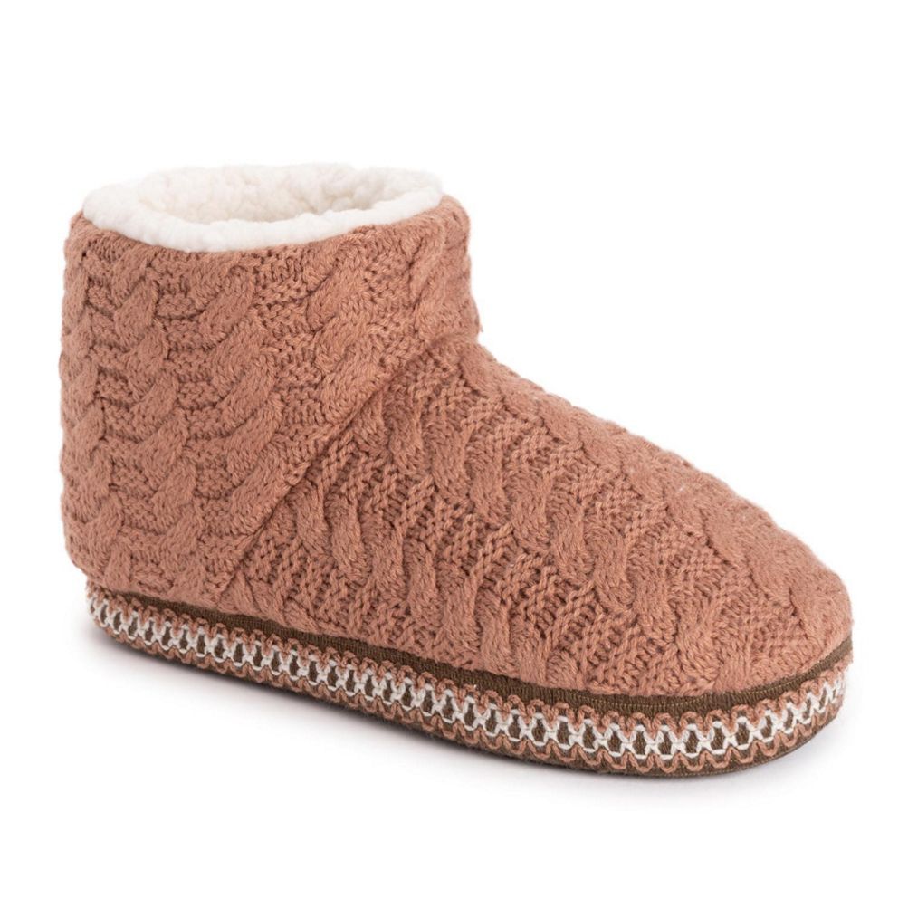 Womens muk luk hot sale bootie slippers