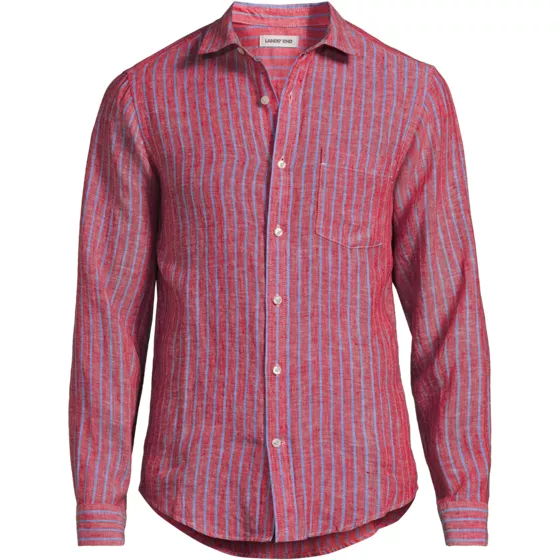 Men's Long Sleeve Linen Shirt - primary