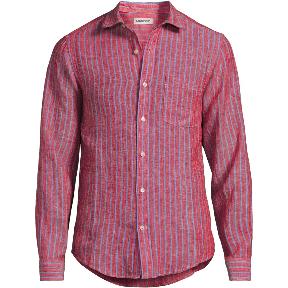 lands end mens dress shirts Lands' Men's Tailored Fit No Iron Solid American-Grown Supima Cotton Oxford Shirt White : Clothing, Shoes & Jewelry linen blend Lands' End Linen Button Up