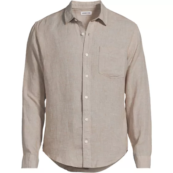 Men's Long Sleeve Linen Shirt - primary