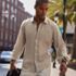 Men's Long Sleeve Linen Shirt, alternative image
