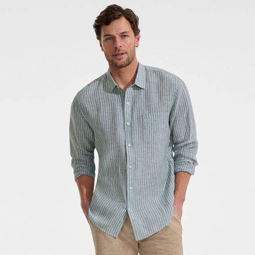 Premium Pure Linen Long Sleeve Shirt, Men, size: S, regular, Misc, Linen, by Lands' End