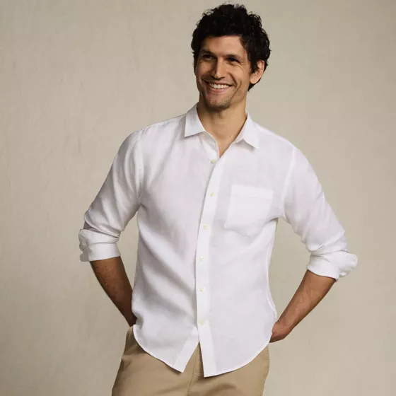 Men's Long Sleeve Linen Shirt - primary