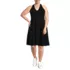 Women's Plus Size Halter Knee Length Dress, Front