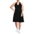 Women's Plus Size Halter Knee Length Dress, Front