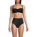 Women's Chlorine Resistant Shine Twist Front Bandeau Bikini Swimsuit Top, alternative image