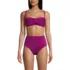 Women's Chlorine Resistant Shine Twist Front Bandeau Bikini Swimsuit Top, alternative image