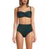 Women's Chlorine Resistant Shine Twist Front Bandeau Bikini Swimsuit Top, alternative image