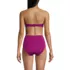 Women's Chlorine Resistant Shine Twist Front Bandeau Bikini Swimsuit Top, Back