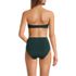 Women's Chlorine Resistant Shine Twist Front Bandeau Bikini Swimsuit Top, Back