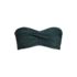 Women's Chlorine Resistant Shine Twist Front Bandeau Bikini Swimsuit Top, Front
