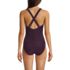 Women's Petite Tugless Shine X-Back One Piece Swimsuit, Back