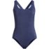 Women's Petite Tugless Shine X-Back One Piece Swimsuit, Front
