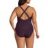 Women's Plus Size Tugless Shine X-Back One Piece Swimsuit, Back