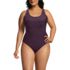 Women's Plus Size Tugless Shine X-Back One Piece Swimsuit, Front