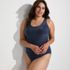 Women's Plus Size Tugless Shine X-Back One Piece Swimsuit, alternative image