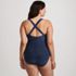 Women's Plus Size Tugless Shine X-Back One Piece Swimsuit, Back