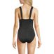 Women's Slender Suit Shine Grecian High Leg Tummy Control Chlorine Resistant One Piece Swimsuit, Back