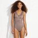 Women's Slender Suit Shine Grecian High Leg Tummy Control Chlorine Resistant One Piece Swimsuit, Front