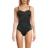 Women's Slender Suit Shine Bandeau Tummy Control High Leg One Piece Swimsuit, alternative image