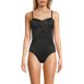 Women's Slender Suit Shine Bandeau Tummy Control High Leg One Piece Swimsuit, alternative image